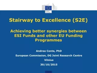 Andrea Conte, PhD European Commission, DG Joint Research Centre Vilnius 30/10/2015