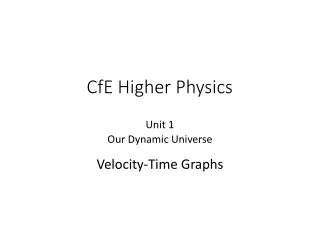 CfE Higher Physics