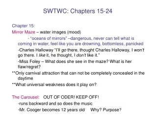 SWTWC: Chapters 15-24