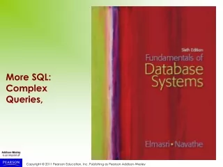 More SQL: Complex Queries,