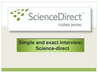 Simple and exact interview: Science-direct