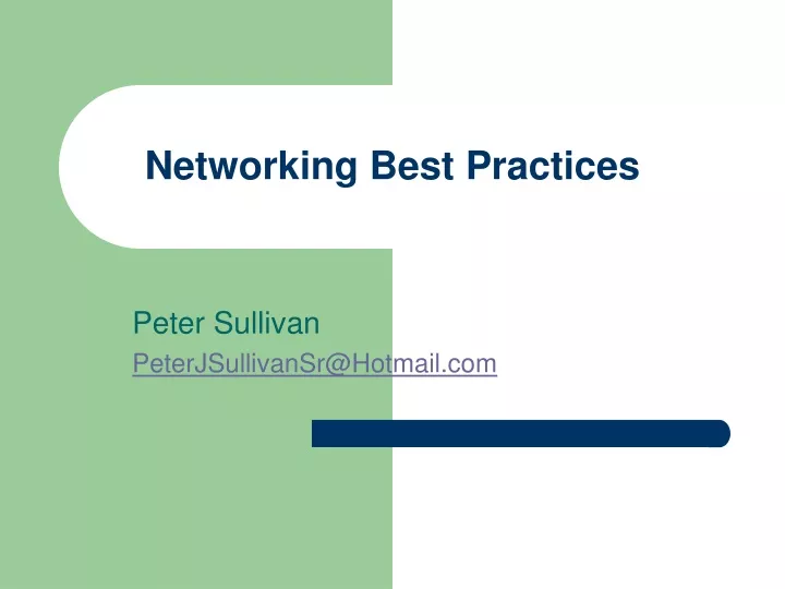 networking best practices