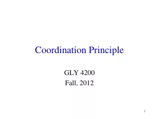 Coordination Principle