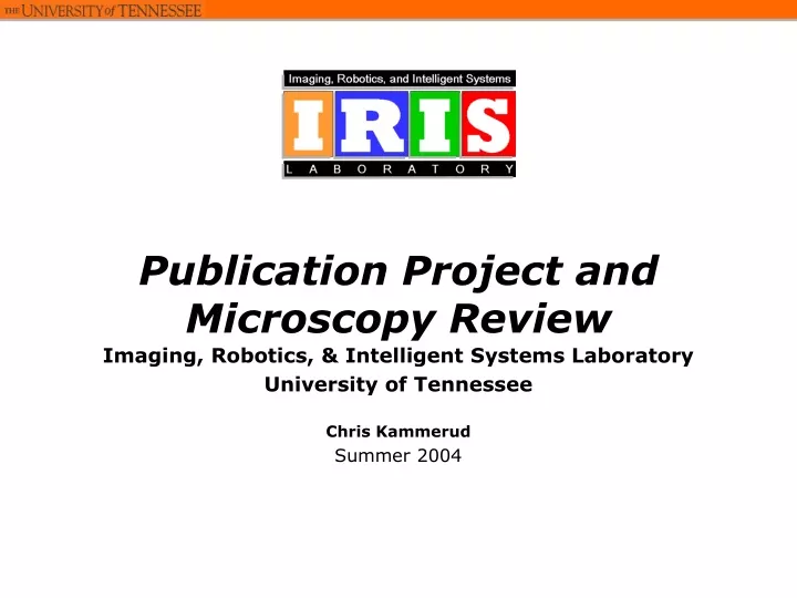 publication project and microscopy review