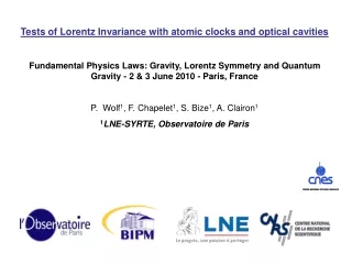 Tests of Lorentz Invariance with atomic clocks and optical cavities