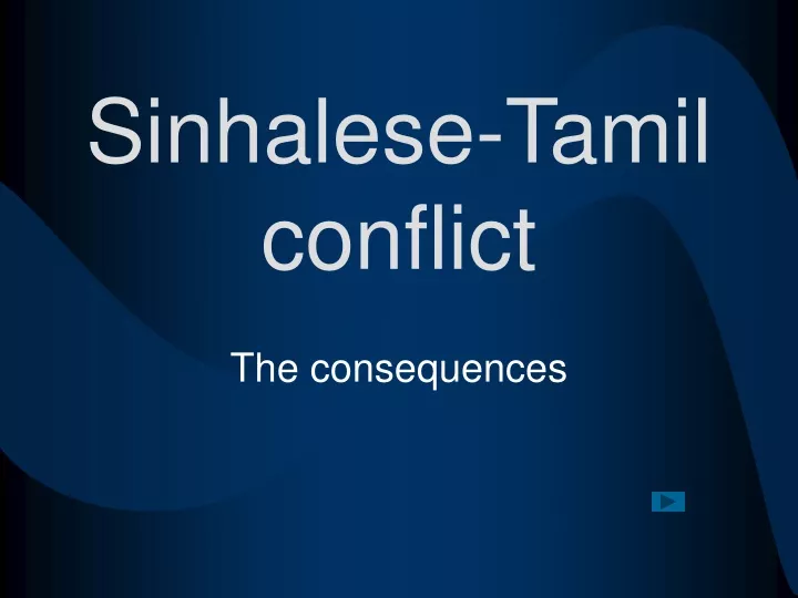 sinhalese tamil conflict