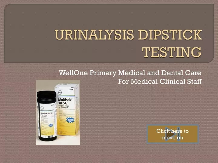 urinalysis dipstick testing