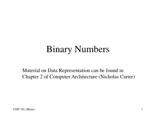 Binary Numbers