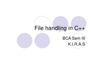 File handling in C++