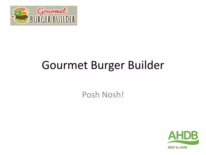 gourmet burger builder