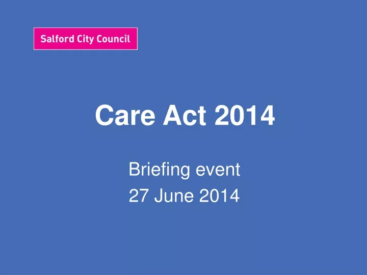 care act 2014