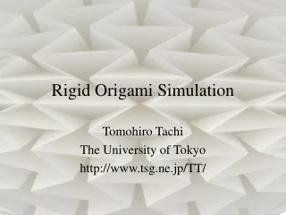 Rigid Origami Simulation