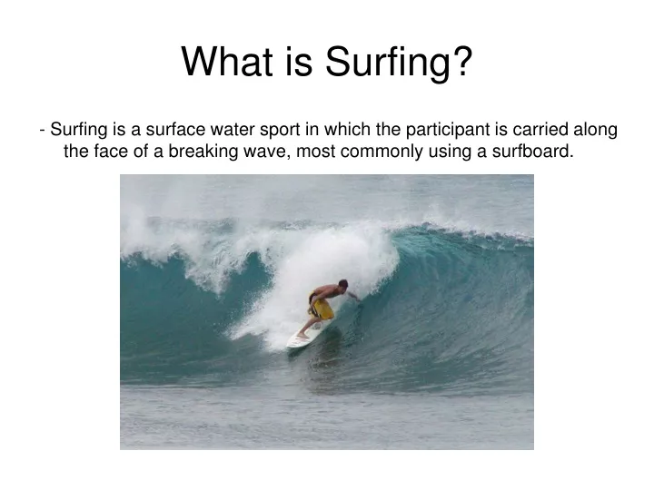 what is surfing
