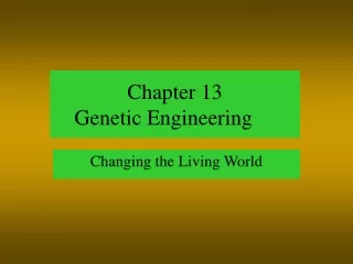 Chapter 13  Genetic Engineering