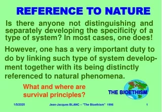 REFERENCE TO NATURE