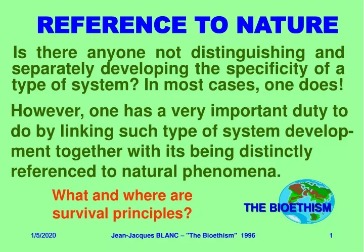 reference to nature