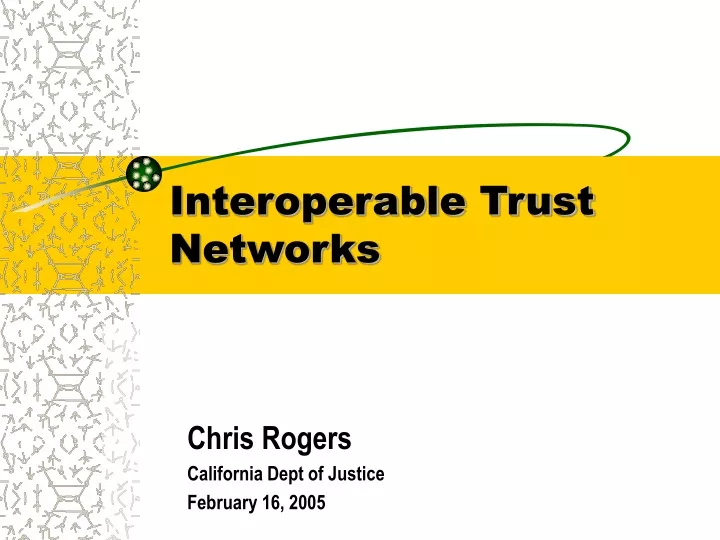 interoperable trust networks