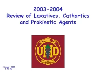 2003-2004 Review of Laxatives, Cathartics and Prokinetic Agents