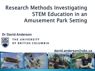 Research Methods Investigating STEM Education in an Amusement Park Setting