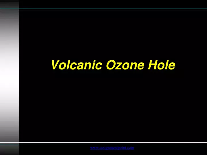 volcanic ozone hole