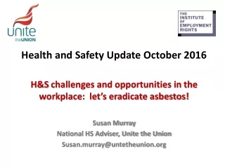 Health and Safety Update October 2016
