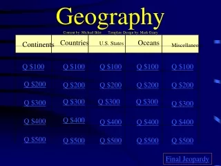 Geography Content by: Michael Ihler       Template Design by: Mark Geary