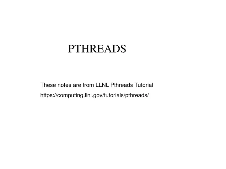 pthreads