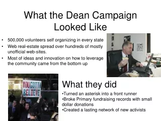 What the Dean Campaign Looked Like