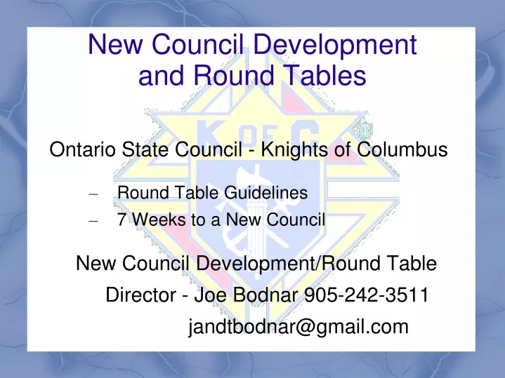 new council development and round tables