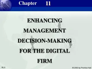 ENHANCING MANAGEMENT DECISION-MAKING FOR THE DIGITAL FIRM