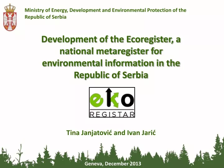 ministry of energy development and environmental
