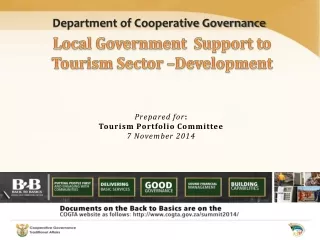Local Government   Support to Tourism  Sector  –Development