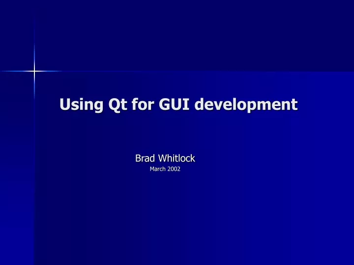 using qt for gui development
