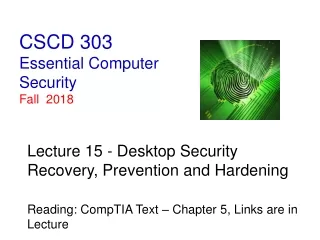 CSCD 303 Essential Computer Security Fall  2018