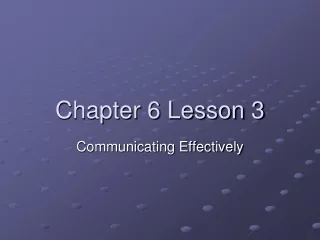 Chapter 6 Lesson 3