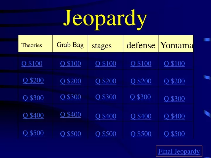 jeopardy