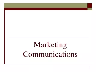 Marketing  Communications