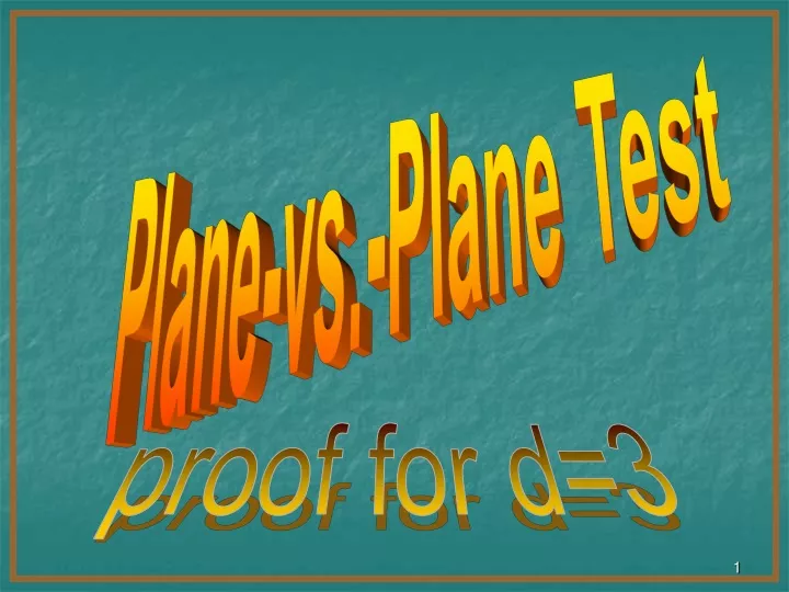 plane vs plane test