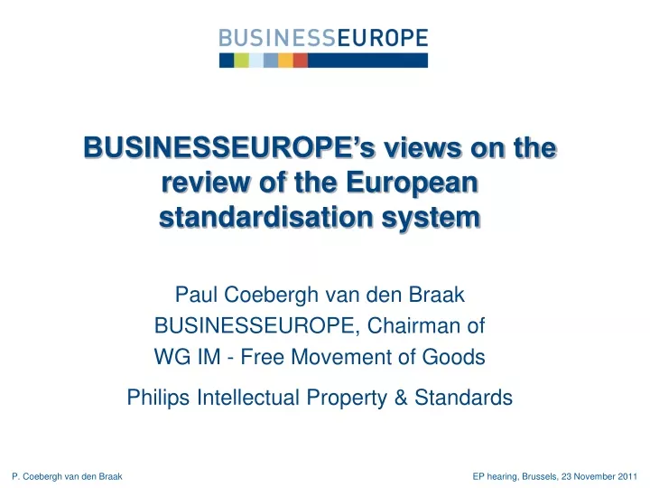 businesseurope s views on the review