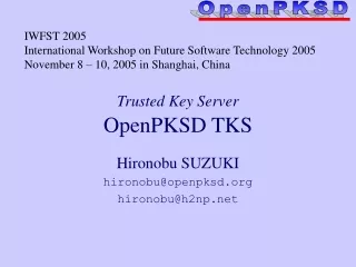 Trusted Key Server OpenPKSD TKS
