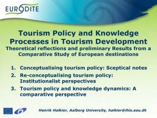 Conceptualising tourism policy: Sceptical notes