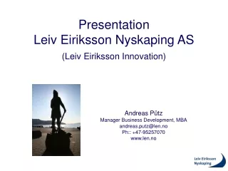 Presentation  Leiv Eiriksson Nyskaping AS (Leiv Eiriksson Innovation)