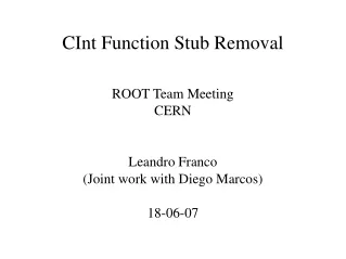 CInt Function Stub Removal