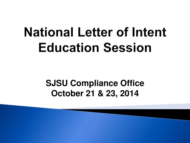 national letter of intent education session