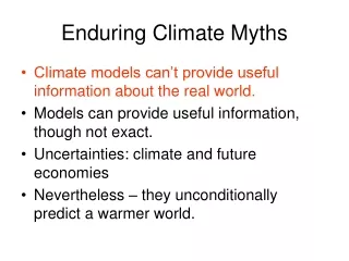 Enduring Climate Myths