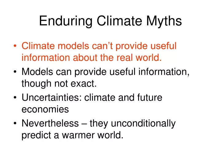 enduring climate myths