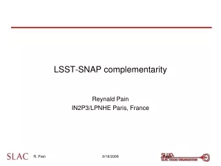 LSST-SNAP complementarity
