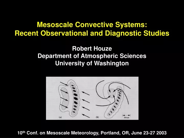 mesoscale convective systems recent observational
