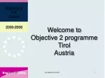 Promoting Tirol's Development: Objective 2 Programme Description - slide 1