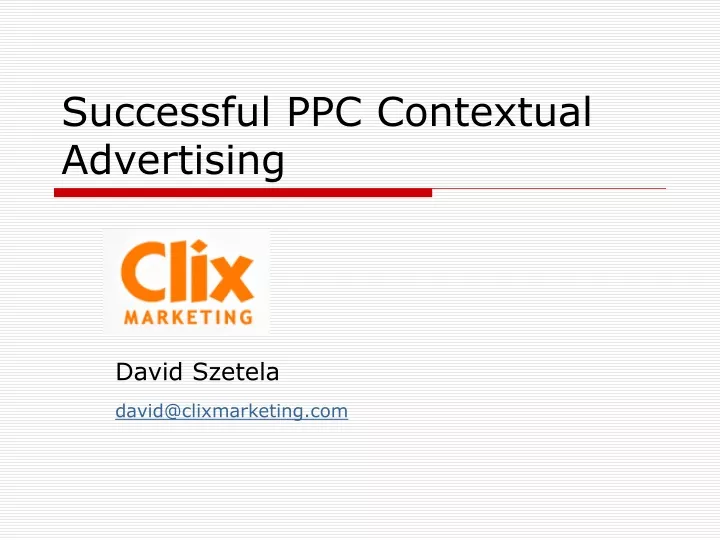 successful ppc contextual advertising